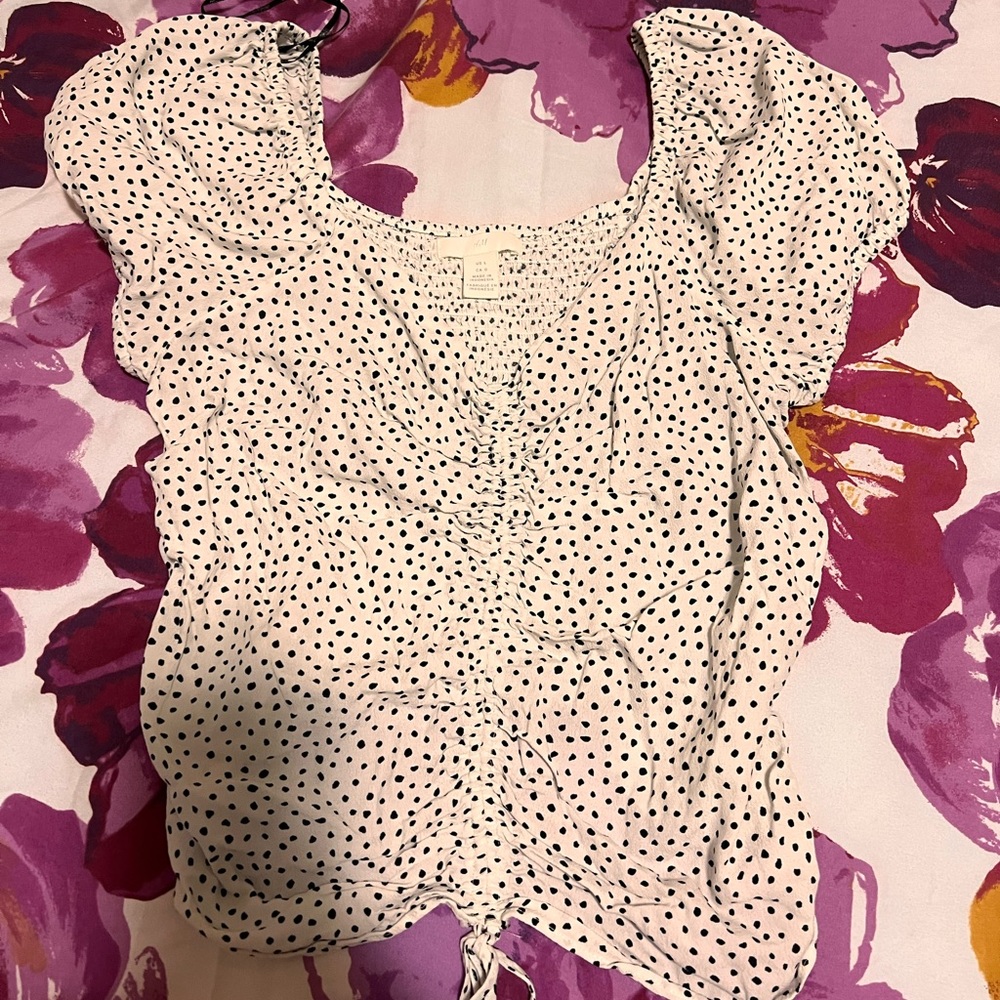 Polka dot crop top
